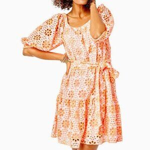 Lilly Pulitzer Kerrigan Dress in Cantaloupe Funflower, XS